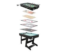 COUGAR 16 en 1 Table Multi Jeux, Pliante, Noire | Table de Jeux multifonctionnelle, Accessoires Inclus | Multijeu, Baby-Foot, Billard, air Hockey et Tennis de Table | 107 x 60,5 x 81 cm
