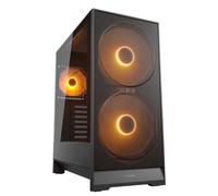 COUGAR AIRFACE 180 - Boîtier PC Midi Tower Noir, ATX/mATX/Mini-ITX, 2x180mm avant, 1x120mm arrière, USB 3.2 Gen1/Gen2, RGB, verre trempé