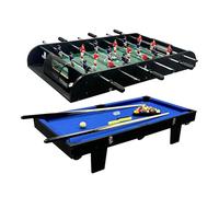 Cougar All-in-One 2-in-1 Table Multi Jeux en Vert/Bleu | Mini Table de Jeu Multi-Fonctions, Table de Billard & Baby-Foot | Multigame
