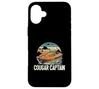Cougar Capitaine Drôle Bateau Propriétaire Lac Vie Ponton Roi Coque pour iPhone 16 Plus