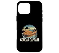 Cougar Capitaine Drôle Bateau Propriétaire Lac Vie Ponton Roi Coque pour iPhone 16 Pro Max