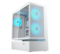 COUGAR CFV235 Boîtier MidTower Mesh, processeur Graphique 400 mm, Ventilateur ARGB PWM 160 mm x 2, Panneau Avant 3 en 1, accès au Flux d'air 270°, Filtre à poussière, Double Filtration magnétique