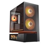 Cougar CFV235 Mesh Vision - Boîtier ARGB Mid-Tower - Noir | Mesh-Front, panneau LCD IPS 9,16", ATX/CEB, flux d'air élevé à 270°, 2 ventilateurs ARGB PWM de 160 mm, GPU jusqu'à 430 mm
