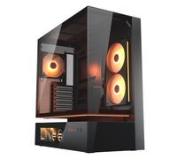 COUGAR CFV235 MidTower ATX, boîtier CEB, GPU de 430 mm, ventilateurs ARGB PWM pré-installés 120 mm x 4, accès au flux d'air à 270°, filtre à poussière, double filtration magnétique, gestion des câbles