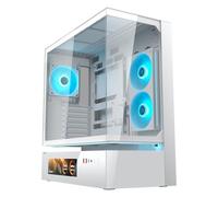 COUGAR CFV235 MidTower ATX, boîtier CEB, GPU de 430 mm, ventilateurs ARGB PWM préinstallés de 120 mm x 4, accès au flux d'air à 270°, filtre anti-poussière, double filtration magnétique, gestion des