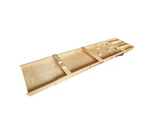 Cougar Dutch Shuffleboard Classique Compétition en Bois Marron | Jeu avec 30 Palets, Taille Tournoi, 2 Parties Détachables, 1 à 4 Joueurs