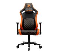 COUGAR Fauteuil de jeu Defensor - PushBack - Accoudoir pliable 4D - Poche arrière - Similicuir Hyper-Dura - Tissu tissé - Imitation lin - Coussin de nuque - Cylindre à vérin à gaz - Silencieux