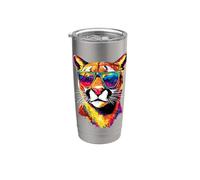 Cougar Fauve Lion de Montagne Pumas Panthère Douce Puma Gobelet isotherme en acier inoxydable double paroi