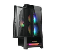COUGAR Gaming | BOITIER PC Gaming | BOITIER DUOFACE RGB + 2 Panneaux Noir - Assemblage sans Outil - Filtre Anti-poussière - Inclus 3 Ventilateurs ARGB de 120 mm