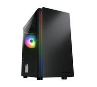 Cougar Gaming | BOITIER PC Gaming | PURITYRGBBLACK - Panneau latéral en Verre trempé - RGB Personnalisable - Compatible avec Cartes mères ATX, Micro ATX et Mini ITX - Compartiment PSU