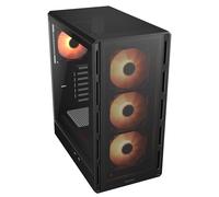 Cougar Gaming - Boîtier PC Mid-Tower ATX - AIRFACEPURE Pro - Noir - Ventilation Optimisée avec 4 Ventilateurs ARGB, Façade Mesh, USB-C 3.2, Support GPU 320mm, Refroidissement Haute Performance