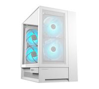 Cougar Gaming - Boîtier PC - OMNYX - Blanc - Mid-Tower ATX - 4 Ventilateurs ARGB PWM Préinstallés - Gestion des Câbles - GPU Vertical Jusqu’à 380 mm - Hub RGB Intégré