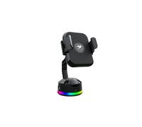 COUGAR Gaming BUNKER M RGB - Support Mobile/Smartphone Passif Noir - Ventouse, USB, Charge Rapide & Sans Fil, LED RGB, 120x70x145mm