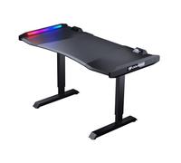 Cougar Gaming | Bureau Gaming | Mars - Fibre de Carbone - Design Ergonomique - Surface Spacieuse - Système de Gestion des Câbles - Éclairage LED Personnalisable