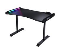 Cougar Gaming - Bureau - Mars 120 - Fibre de Carbone - Design Ergonomique - Surface Spacieuse - Système de Gestion des Câbles - Éclairage LED Personnalisable