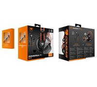 Pack 2en1 (Ecouteurs/Casque) Gamer filaire Cougar Immersa Ti Ex (Noir/Orange)