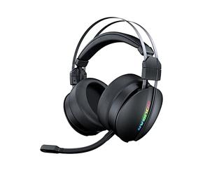Cougar Gaming | Casque Micro Gaming | OMNES Essential sans Fil Noir - Stéréo-Boost et Effet Surround virtuel - Microphone cardioïde 9,7 mm - Annulation de Bruit - Effets RGB