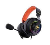 Cougar Gaming Casque gamer filaire Phontum Pro Prix – USB‑A RGB – Micro cardioïde détachable – Noir