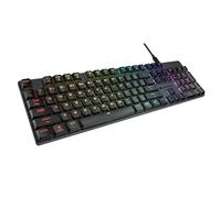 COUGAR Gaming - Clavier Gaming LUXLIM Mécanique RGB Red Switch ALU Noir - Commutateurs optiques-mécaniques - Epaisseur de 20 mm - Cadre en Aluminium CNC - Design Ergonomique - AZERTY