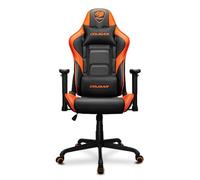 COUGAR Armor Elite Fauteuil de Gaming avec Structure en Acier, Cuir PVC Respirant, système inclinable à 160°, capacité de Charge de 120 kg, accoudoir réglable 2D, Base en Acier 5 étoiles, Orange