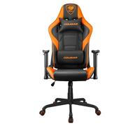 Cougar Gaming | Fauteuil Gaming | Armor Elite - Conception Ergonomique - Cuir Synthétique - Tissu Respirant - Soutien Lombaire et Cervical - roulettes Silencieuses