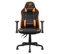 Cougar Gaming | Fauteuil Gaming | FUSIONSF - Support Lombaire incurvé 3D - Coussin de siège en Mousse Multi-densité - Tissu Respirant - Inclinable et accoudoirs réglables