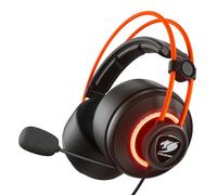 COUGAR Gaming | Micro IMMERSA Pro USB 7. 1 RGB Noir/Orange - Son Surround virtuel 7. 1 - Microphone 9,7 mm - Effets de lumière RGB Personnalisables