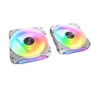 COUGAR GAMING | VENTILATEUR GAMING | KIT3APOLAR120RGBWH - Lot de 3 ventilateurs de boîtier gaming - Blanc - Roulements hydrodynamiques et contrôle PWM - Système d'amortissement Q-Stop