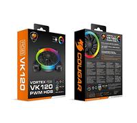 COUGAR GAMING | VENTILATEUR GAMING | VORTEX VK120 RGB - Ventilateur de refroidissement - Réduction du bruit - Effets lumineux - Amortisseurs en caoutchouc