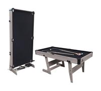 Cougar Hustle XL Table de Billard, Convertible | Pliante, 6ft, bois/noir pour l'intérieur | Accessoires inclus - 182,9 x 91,4 x 78,7 cm - 40kg