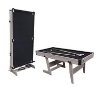 Cougar Hustle XL Table de Billard, Convertible | Pliante, 6ft, Bois/Noir pour l'intérieur | Accessoires Inclus - 182,9 x 91,4 x 78,7 cm - 40kg
