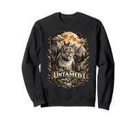 Cougar Mountain Wildlife Art Design Pumas Animal Lion Pastel Sweatshirt