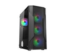 COUGAR │ MX110 RGB - Mini-ITX, Micro-ATX et ATX - 3 ventilateurs pré-installés de 120 mm - Compatible GPU de 305 mm - Radiateur AIO de 240 mm - Jusqu'à 6 ventilateurs (noir)