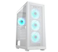Cougar Gaming – Boîtier ATX MX220 RGB – Moyen tour, panneau vitré, 4 ventilateurs ARGB – Blanc
