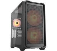 COUGAR PC skriňa MX600 Black Mini Tower Mesh Front Panel 2 x 160 mm + 1 x 120 mm Fans TG Left Panel