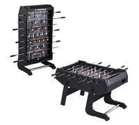 Cougar Powerkick Pro Babyfoot | Table de babyfoot pliable, terrain de jeu gris | 4 balles et 2 compteurs de points inclus | Baby-foot d'intérieur pour enfants et adultes |139 x 74 x 88 cm