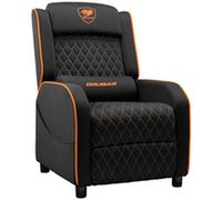 COUGAR Ranger One Canapé de Jeu, Tissu tissé Respirant, Poche de Rangement latérale, Appui-tête et Coussin Lombaire, Design réglable, capacité jusqu'à 150 kg - Noir et Orange