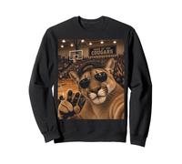 Cougar Selfie Funny Basketball Vintage Game Day Cool Mascotte Sweatshirt