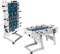 Cougar Table de Babyfoot Scorpion Kick TS blanc | Jeu de Football de Table pliable intérieur adulte & enfant | Avec 2 balles & comptoir de points |