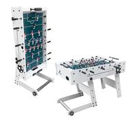 COUGAR Table de Babyfoot Scorpion Kick TS Blanc | Jeu de Football de Table Pliable intérieur Adulte & Enfant | avec 2 balles & comptoir de Points | avec des Barres télescopiques