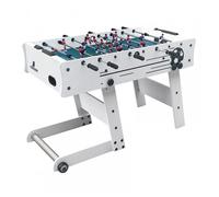 Cougar Table de Babyfoot Scorpion Kick TS blanc | Jeu de Football de Table pliable intérieur adulte & enfant | Avec 2 balles & comptoir de points |