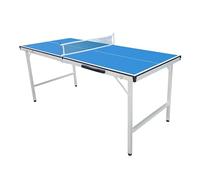COUGAR Table de Ping Pong Mini 1500 Portable Bleu | Ping Pong de Table Cadre Robuste Aluminium, Protections Angles | Tennis de Table Pliable,