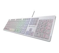 COUGAR VANTAR S RGB Clavier Gaming avec Commutateur Ciseaux Ultra Slim Epaisseur et Technologie Anti-Ghosting (Blanc)