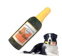 couineurs pour chiens | Jeu interactif en forme de bouteille de vin - à mâcher en peluche, pour la stimulation mentale des animaux de compagnie, pour enrichir les cages d'activités