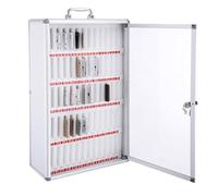 COUIVQA Armoire de Rangement pour téléphones Portables - Casier verrouillable pour Salle de Classe, entraînement à la maîtrise de soi et à la Concentration des élèves (Argent 60 pièces)