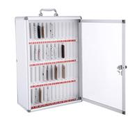 COUIVQA Armoire de Rangement pour téléphones Portables - Casier verrouillable pour Salle de Classe, entraînement à la maîtrise de soi et à la Concentration des élèves (Argent 48 pièces)