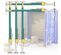 COUIVQA Barres de Chargement à cliquet réglables de 226 cm à 264 cm, 2, 3, 4, 5, 6, 8 pièces, Barres de Chargement antidérapantes pour fourgons fermés/réfrigérés/camions fourgons (5 pièces 7.4)