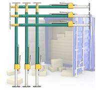COUIVQA Barres de Chargement à cliquet réglables de 226 cm à 264 cm, 2, 3, 4, 5, 6, 8 pièces, Barres de Chargement antidérapantes pour fourgons fermés/réfrigérés/camions fourgons (6 pièces 7.4)