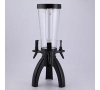 COUIVQA Distributeur de bière 3 L avec 3 robinets, Base Triangulaire, glaçons Amovibles et éclairage LED, Distributeur de bière Girafe (Noir)