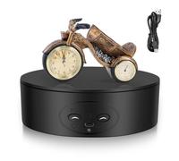 Couleeur Platine Tournante Électrique, 5KG 13CM Présentoir Rotatif à 360 Degrés, Plateau Tournant Electrique à vitesse Réglable Alimenté par USB pour Afficher des Bijoux, des Montres (Noir)